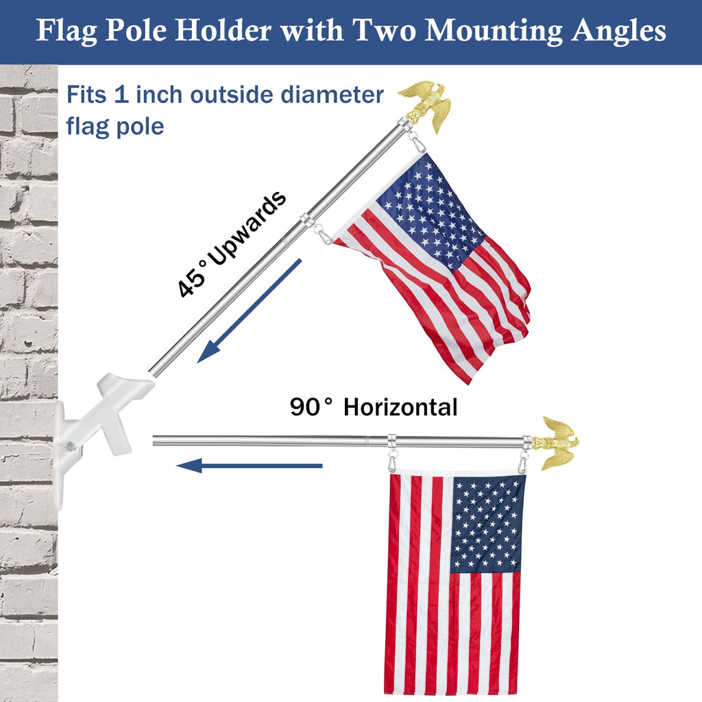 5 FT Stainless Steel Flag Pole with Eagle Topper S7105