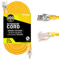 100 Foot Heavy Duty Yellow Extension Cord D4886