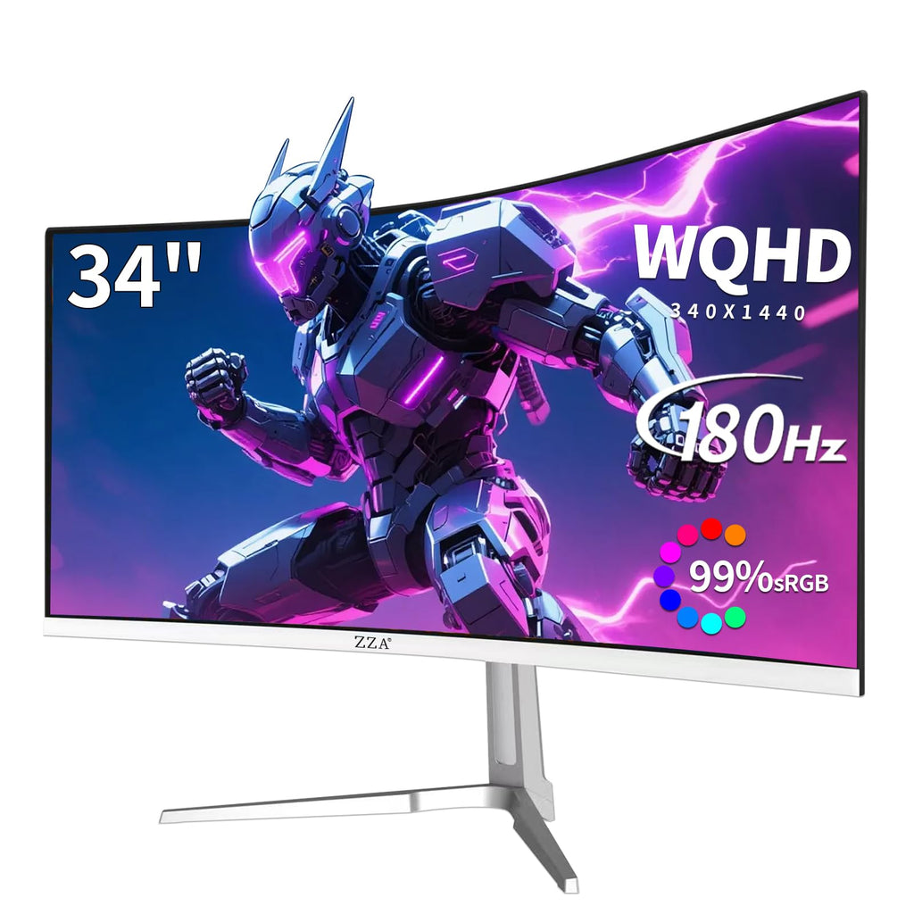 34 Inch Curved 1500R WQHD 180hz VA Gaming Monitor Z182534