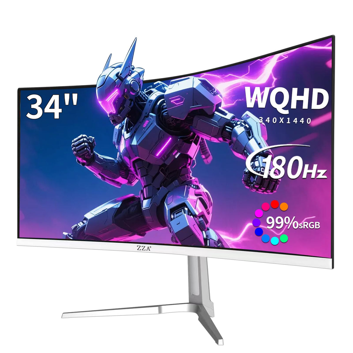 34 Inch Curved 1500R WQHD 180hz VA Gaming Monitor Z182534