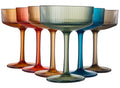 Ribbed Acrylic Martini Glasses Set of 6 T69127