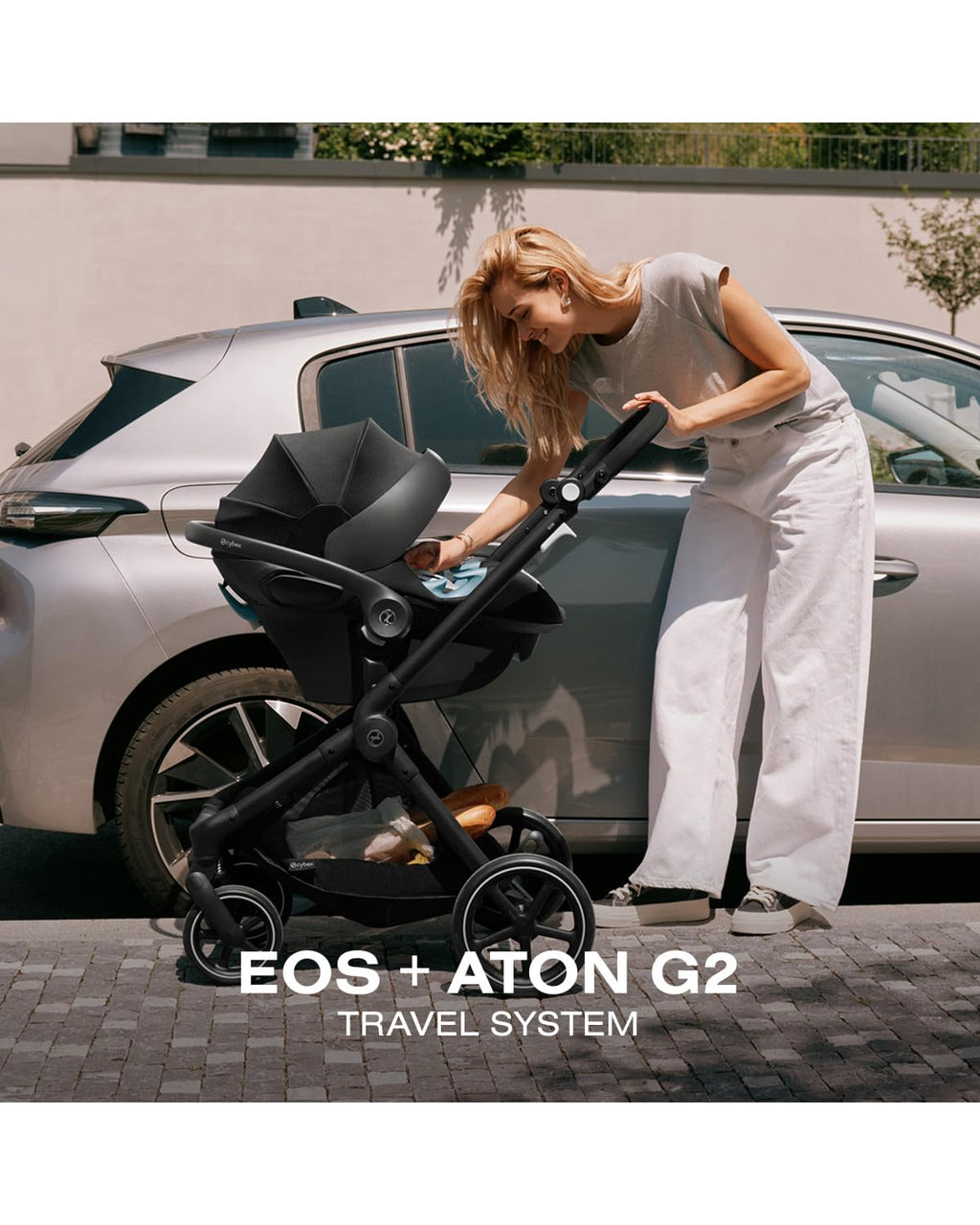 2-in-1 Baby Stroller + Car Seat Combo Almond Beige W8192