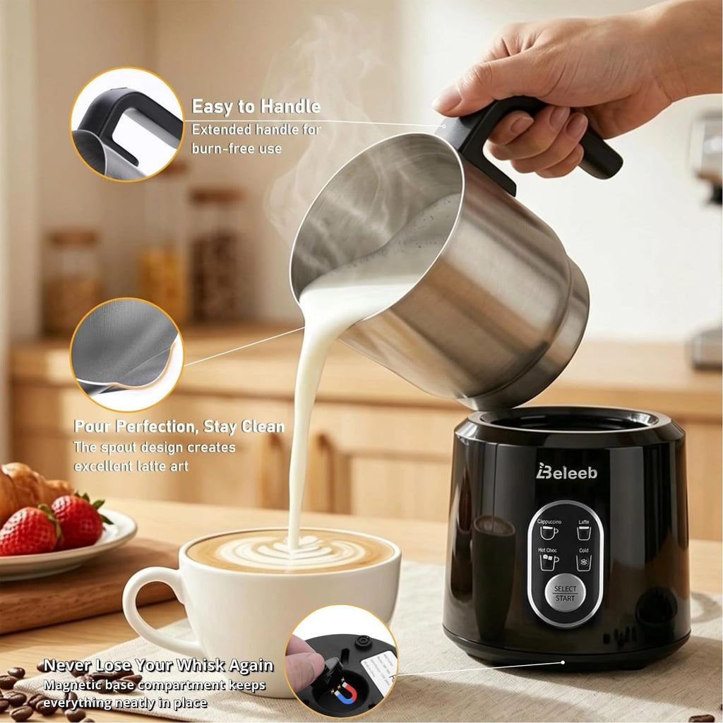Detachable Milk Frother and Steamer 11.8oz D41013