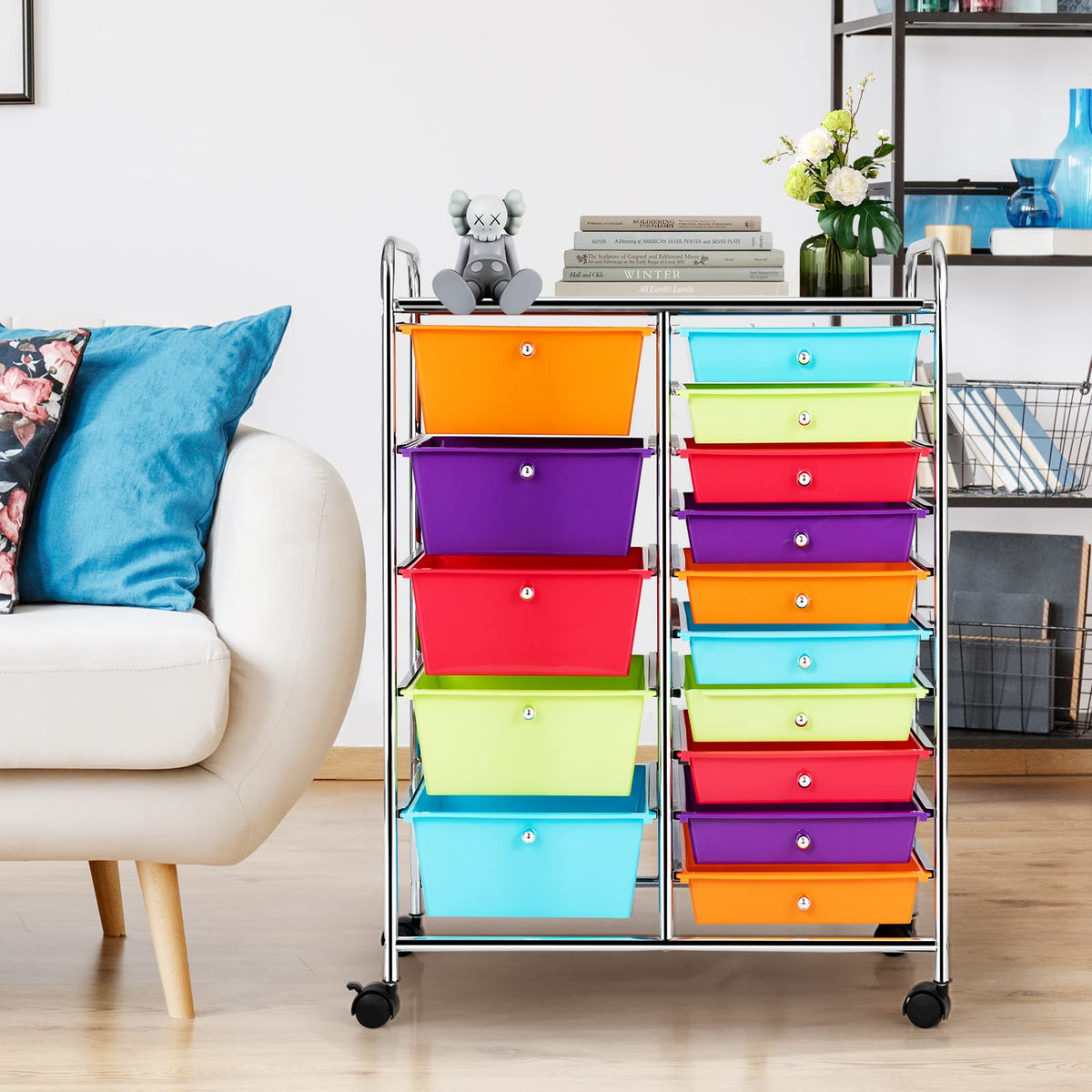 15 Drawer Rolling Storage Cart M45714