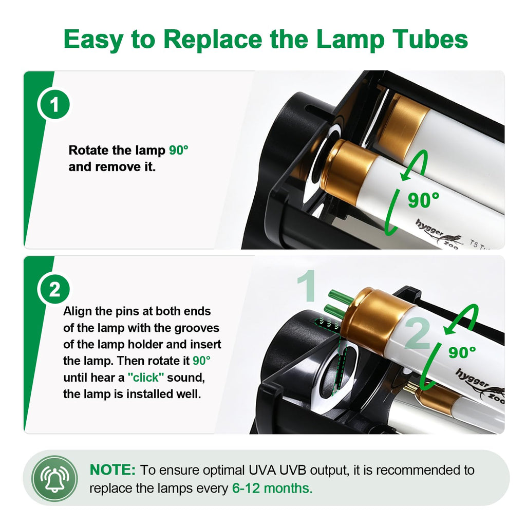 12Inch T5 UVB Reptile Light Fixture Combo Kit with Cycle Timer O572