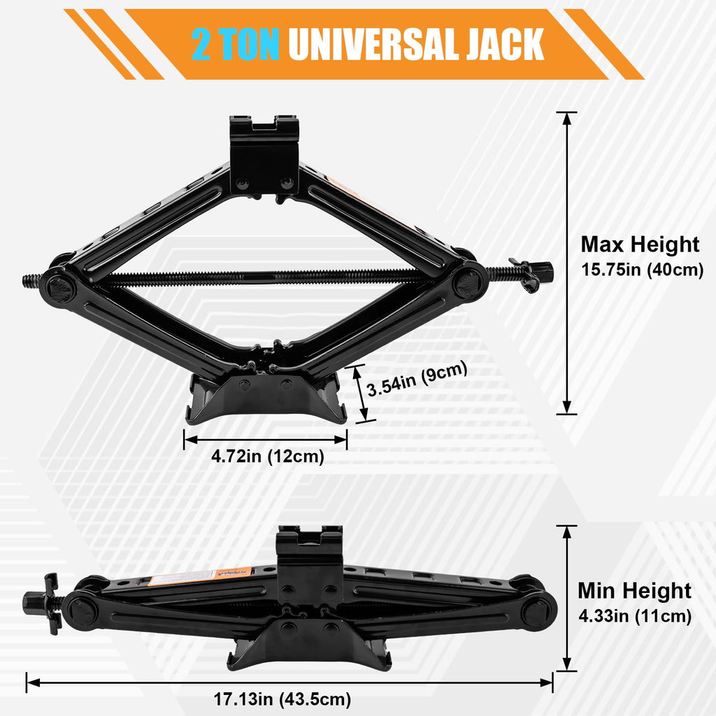 2 Ton Scissor Jack Kit with Lug Wrench U13006