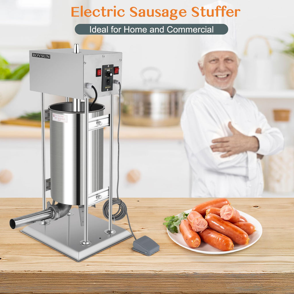 10L Electric Stainless Steel Sausage Stuffer with 5 Stuffing Tubes A976