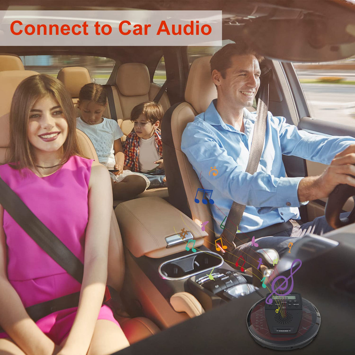 Rechargeable Portable CD Player with Bluetooth A302