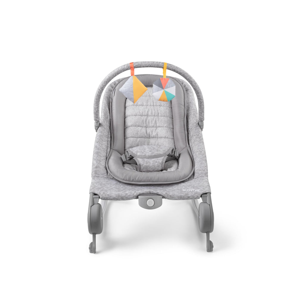 2-in-1 Light Gray Tweed Bouncer & Rocker F31162