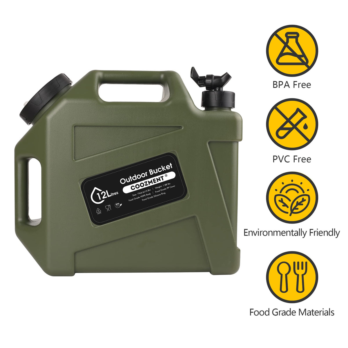 BPA Free Water Containers with Spigot H2090