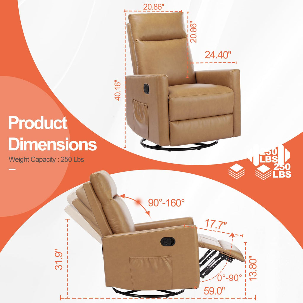 360 Swivel Rocker Recliner Chair C726