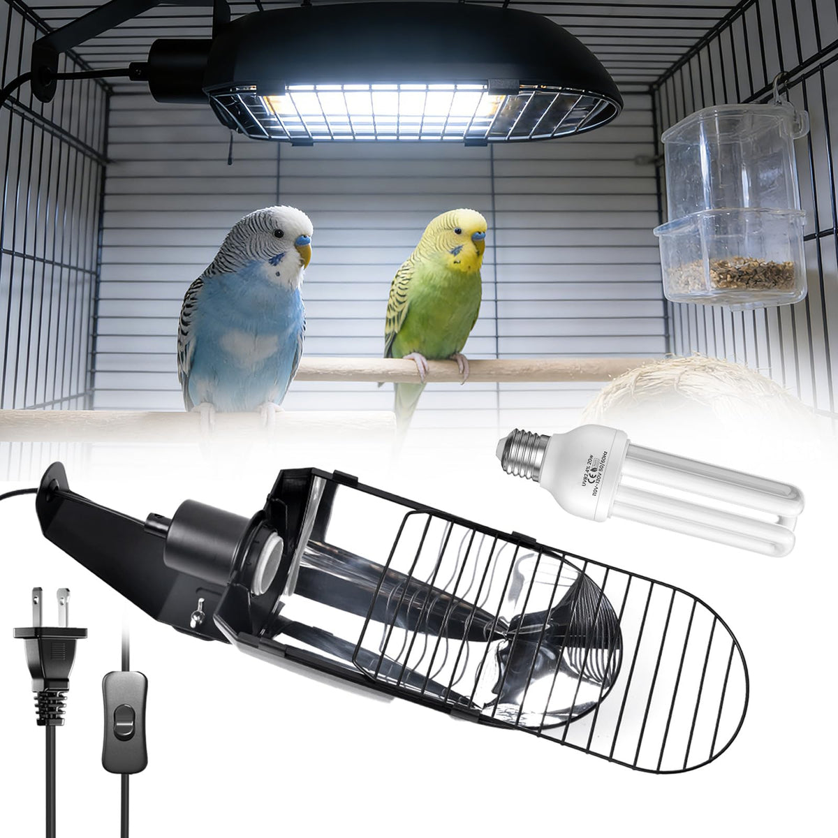 20W UVB Bird Cage Light Combo Kit F78991
