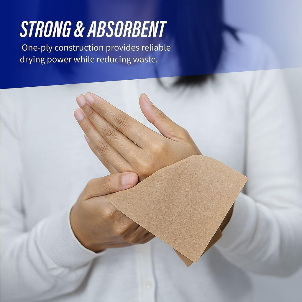 Multifold Paper Hand Towels 1-Ply Kraft 100% Recycled 250 Count 16 Pack W893415