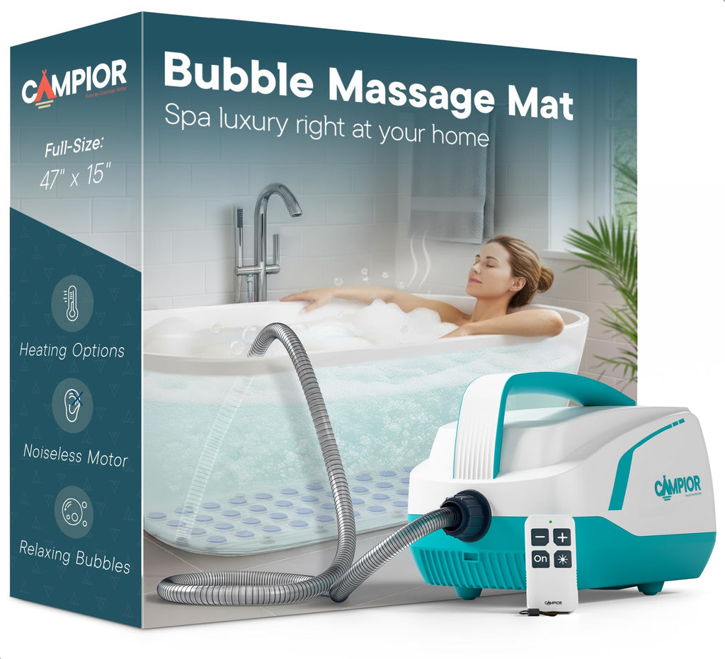 Bath Massager Mat with Adjustable Bubbles and Remote Control I17849