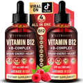 Vitamin B12 with B Complex 20000 mcg Vegan Raspberry Liquid Drops 2PK Y401