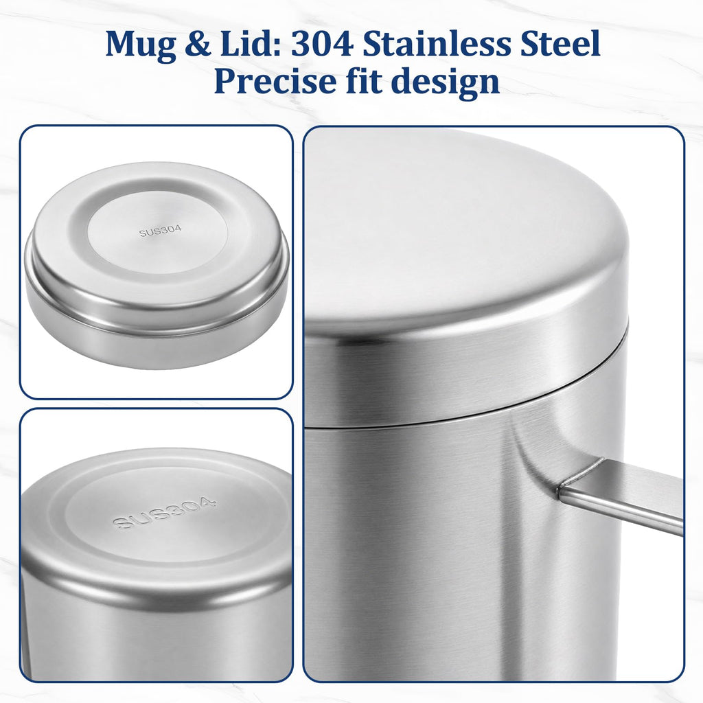 17oz Double Wall Stainless Steel Insulated Camping Mug with Lid A970