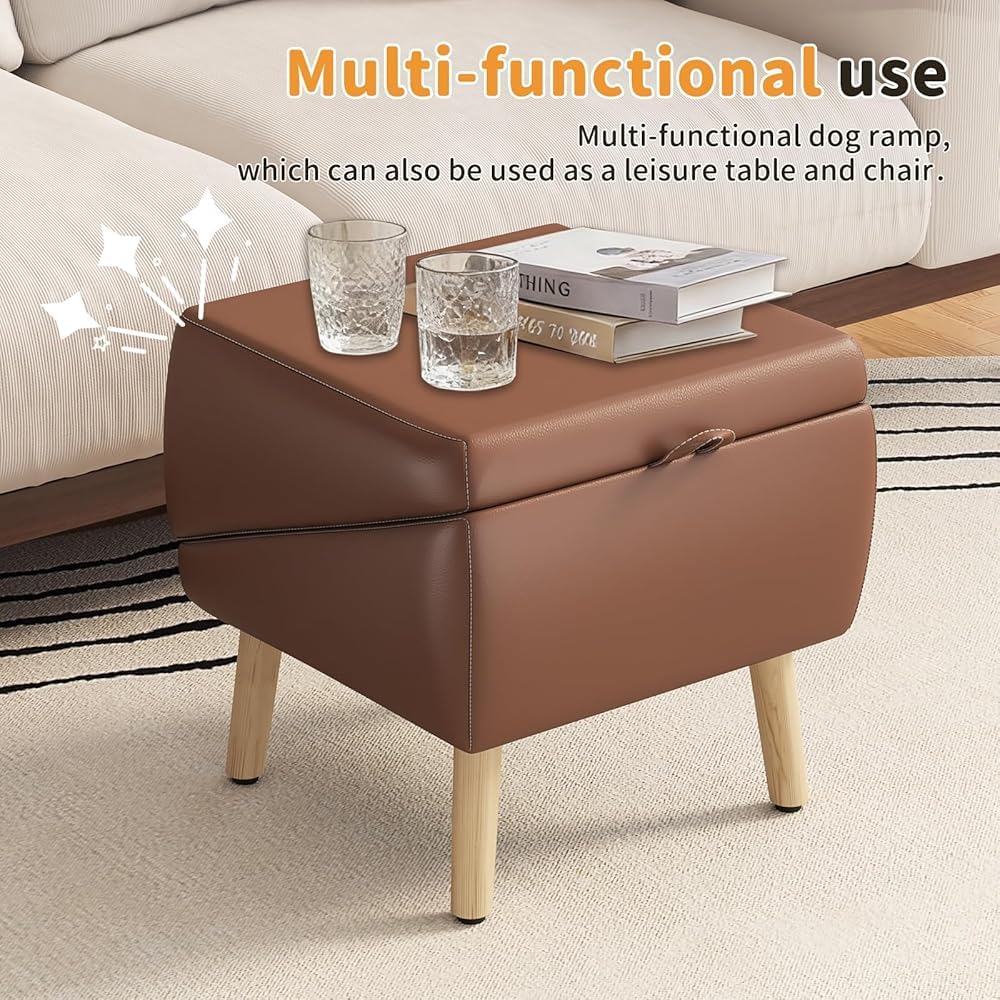 Foldable 2-in-1 Pet Ottoman Dog Safety Ramp M525491