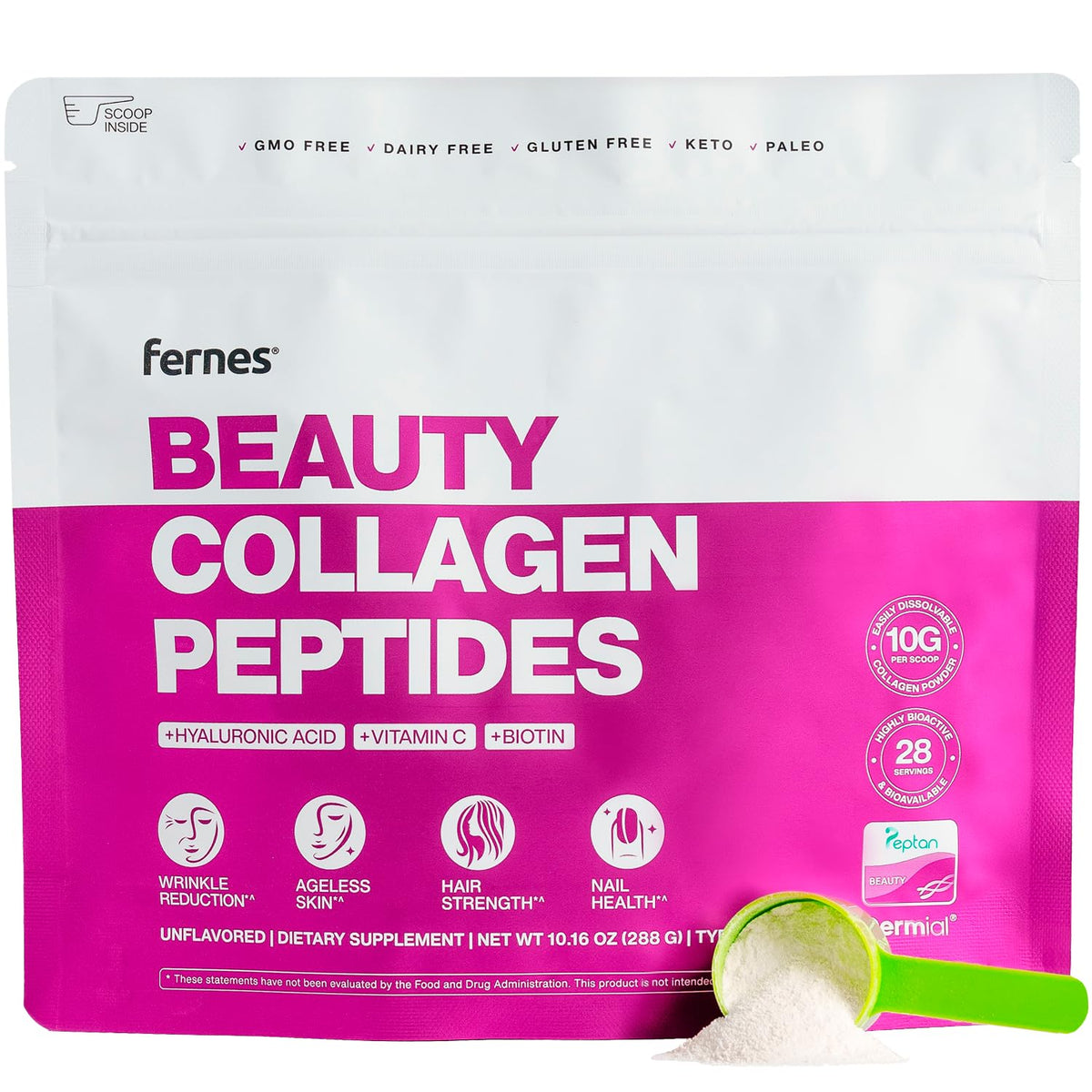 Collagen Peptides Powder 9.88 oz Unflavored F6015