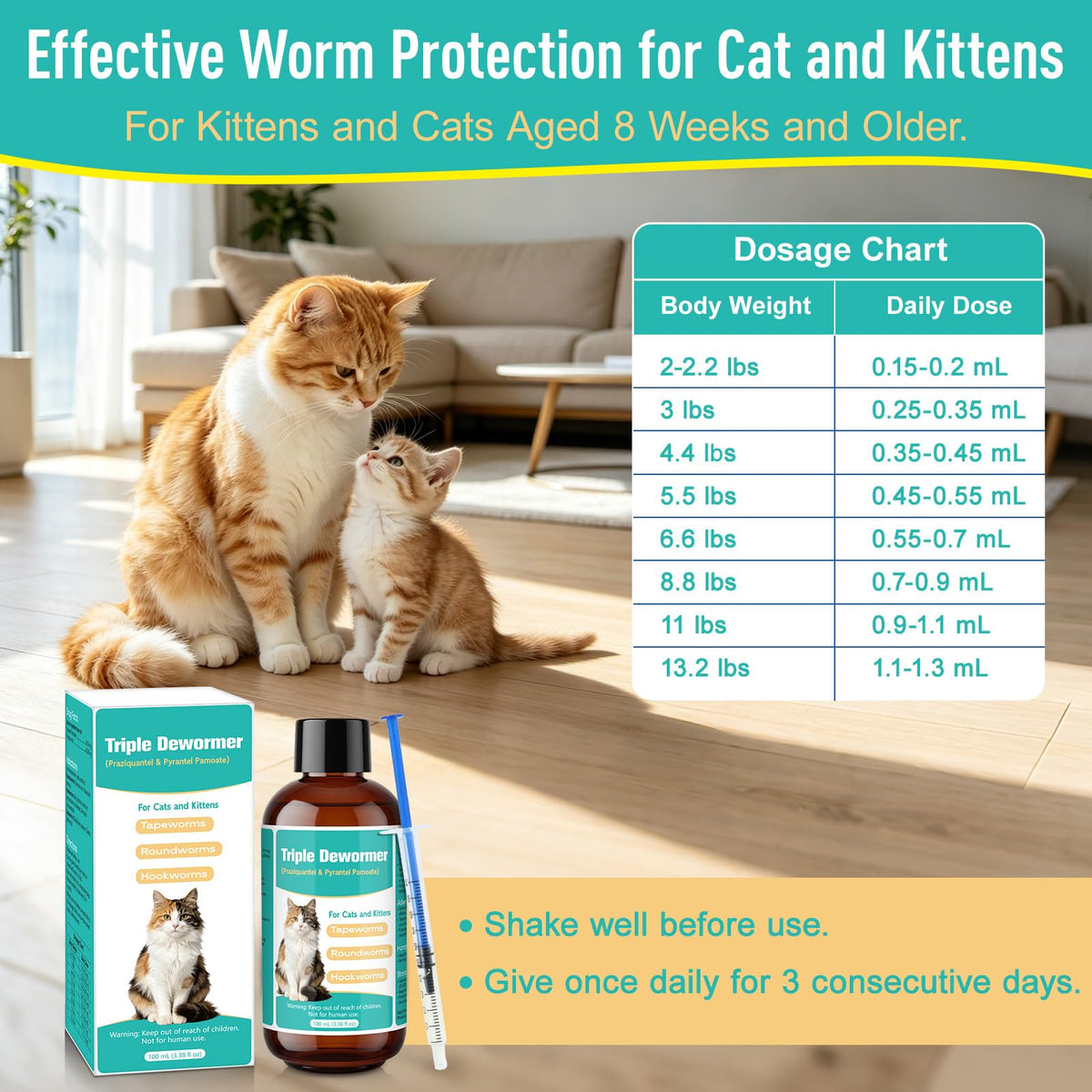 Cat Dewormer Liquid L86086