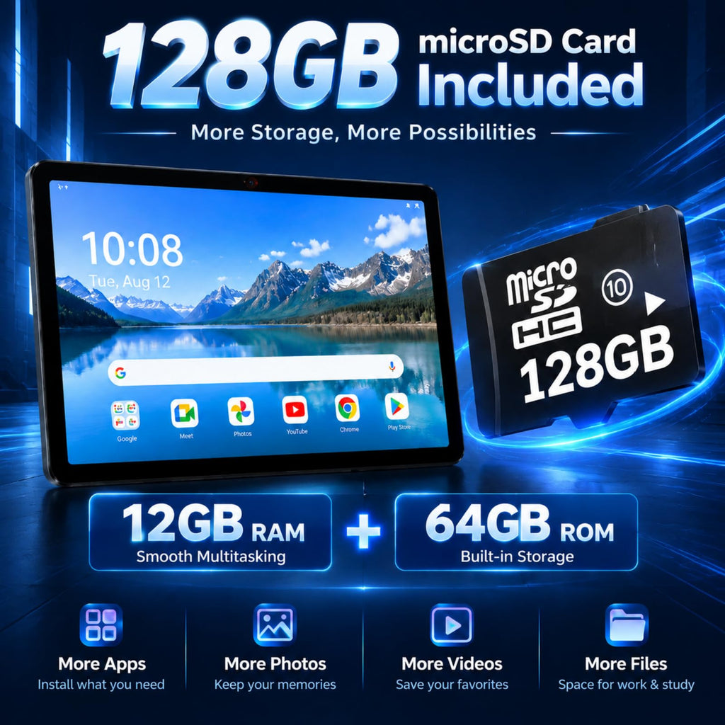 Android 15 Tablet 10.1 in 12GB RAM 64GB ROM B905