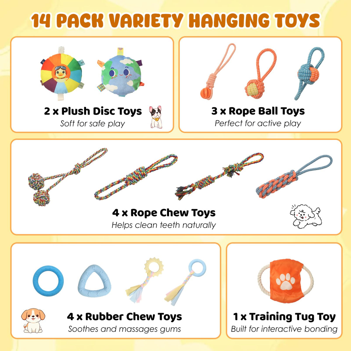 Puppy Play Gym with 14 Hanging Toys A42447
