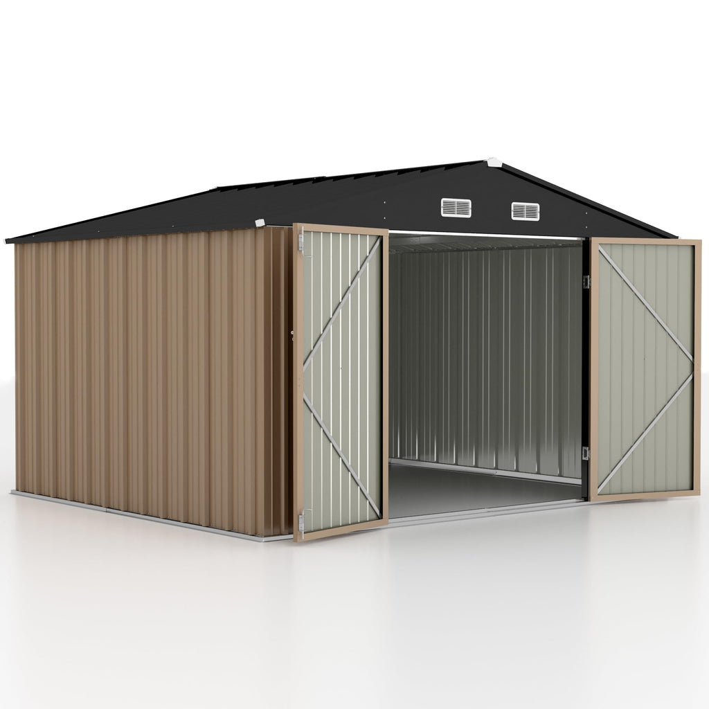 10 x 8 FT Metal Outdoor Storage Shed with Lockable Door I193