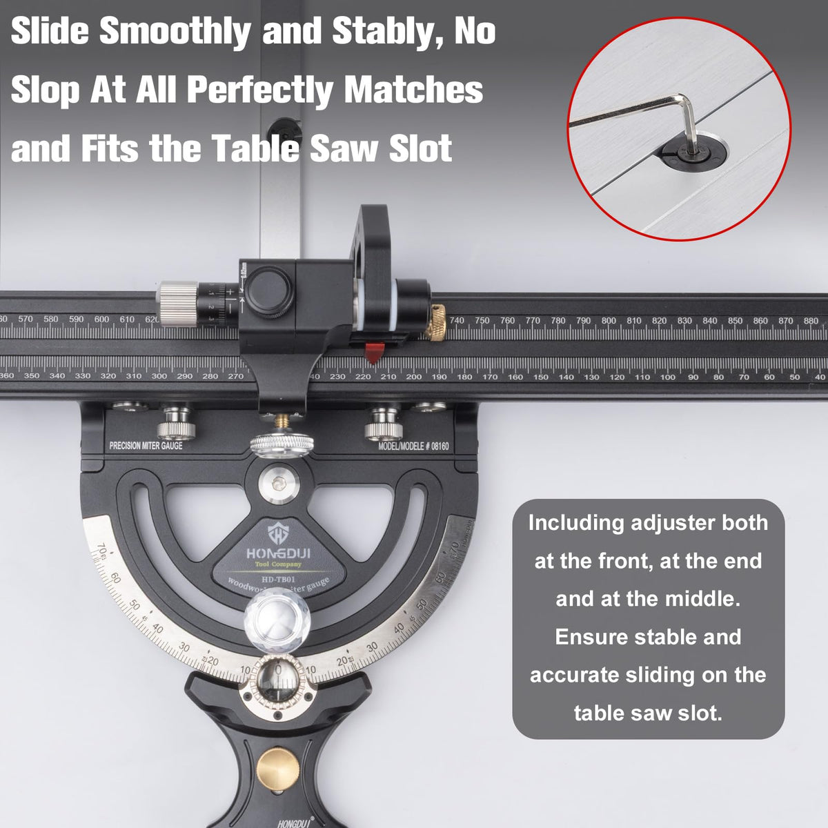Aluminum Alloy Miter Gauge with Miter Fence T64360