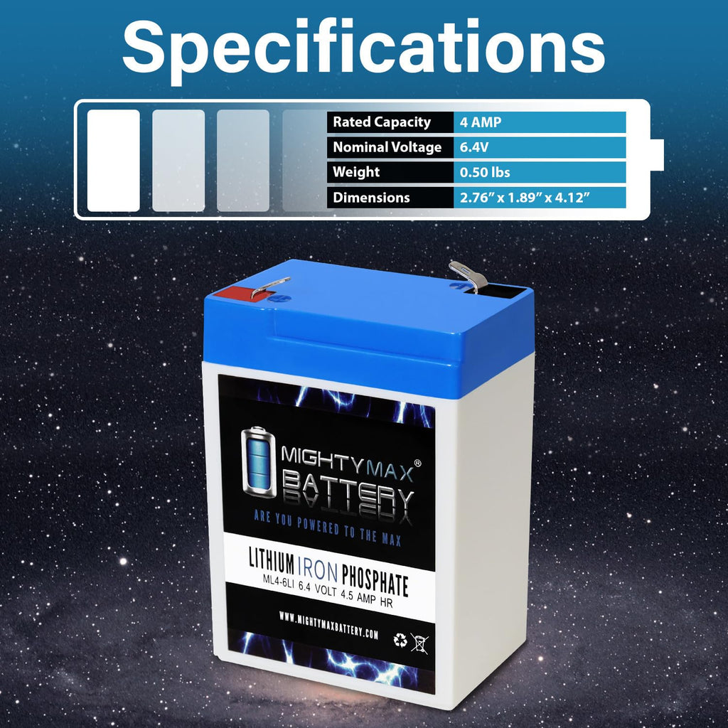 6V 4.5AH Lithium Replacement Battery K8445