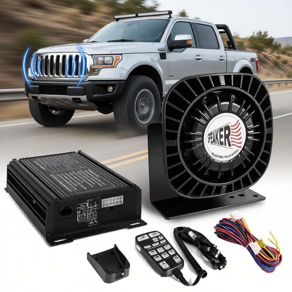 200W Multi-Tones Emergency Siren Speaker Kit with Handheld Microphone R968399
