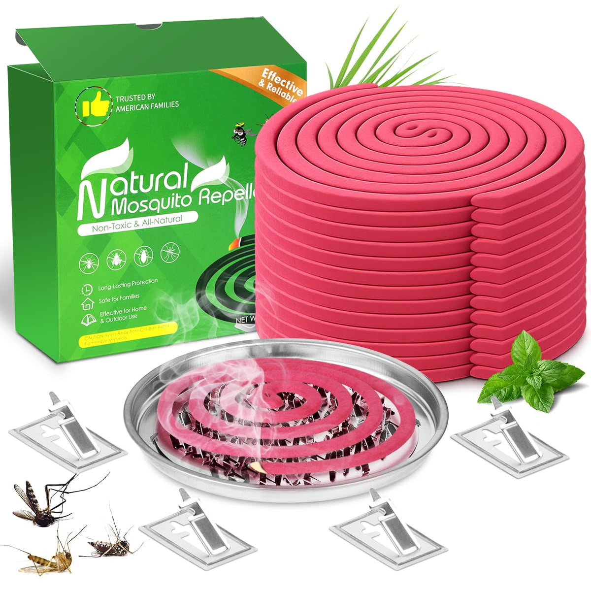 Mosquito Repellent Coils 28 Pack DEET Free 6 Hours H899