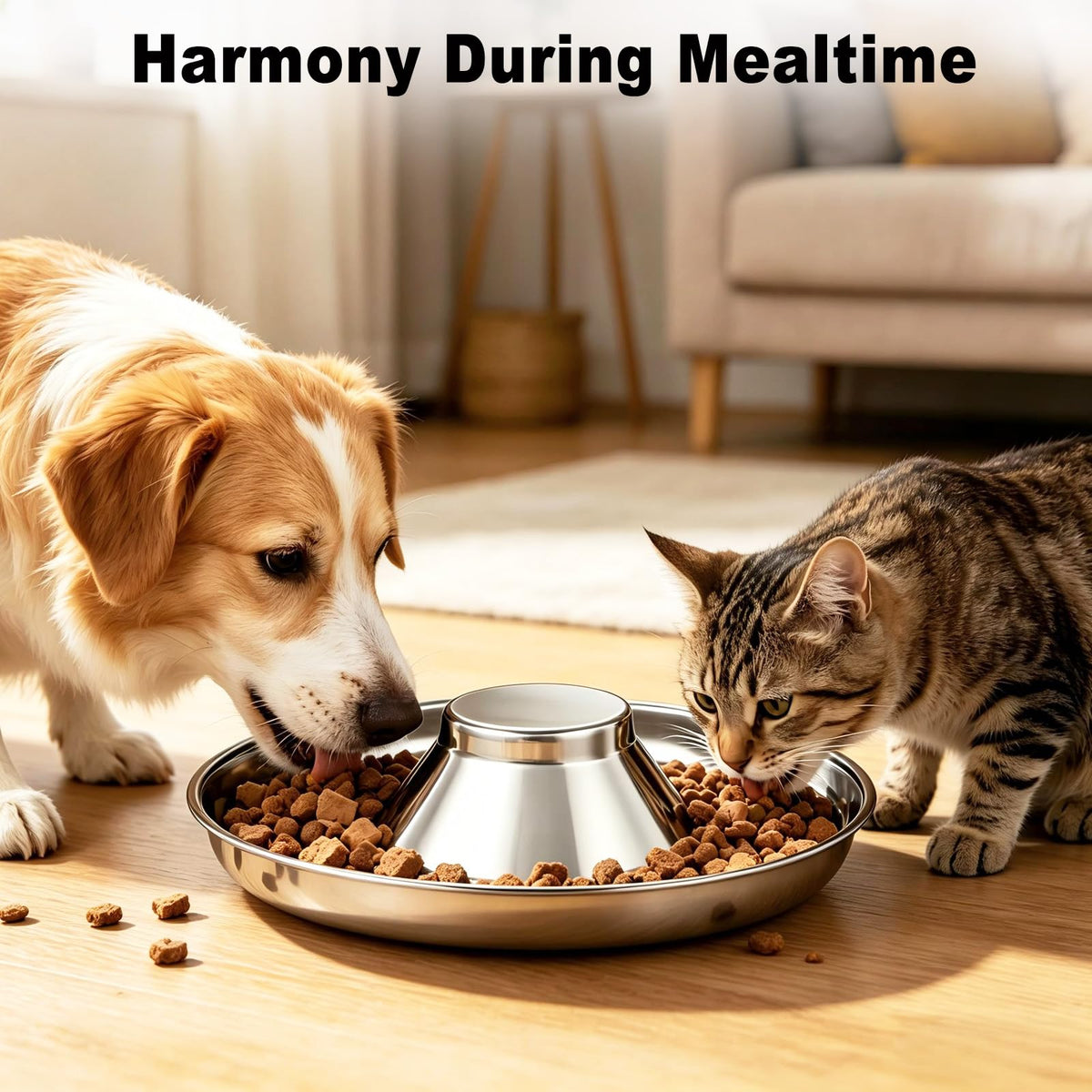 Stainless Steel Multi-Pet Feeding Bowl H375