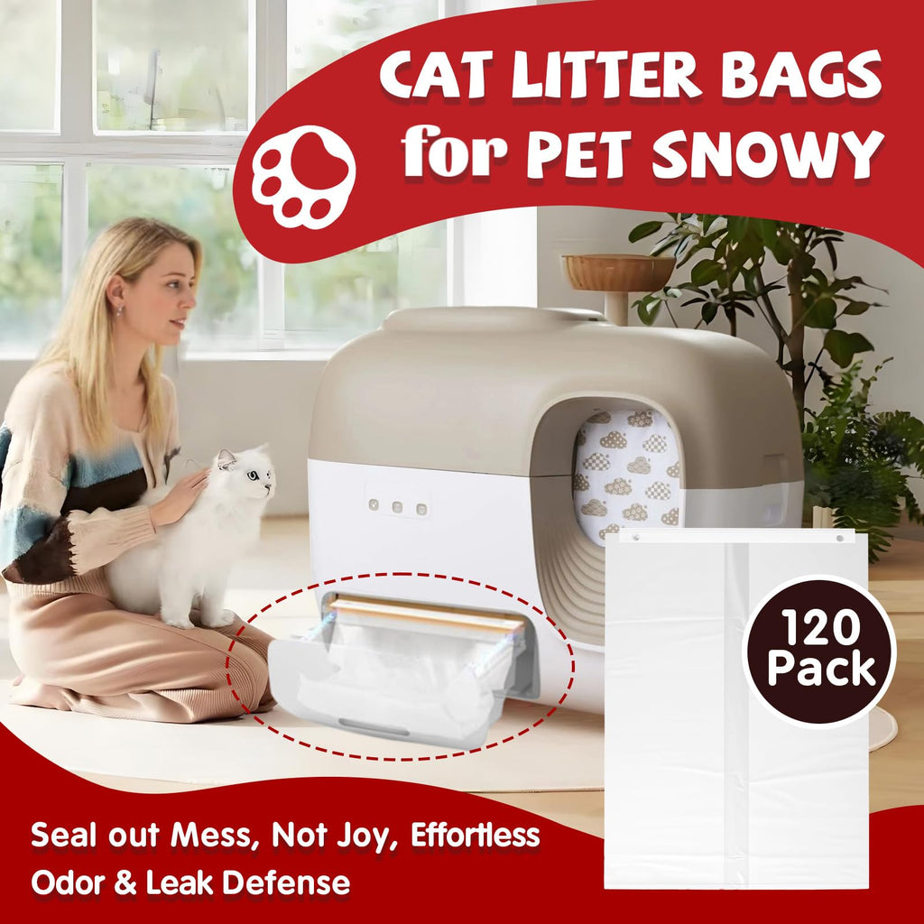 120 Pcs Self-Sealing Drawer Cat Litter Bags M88541