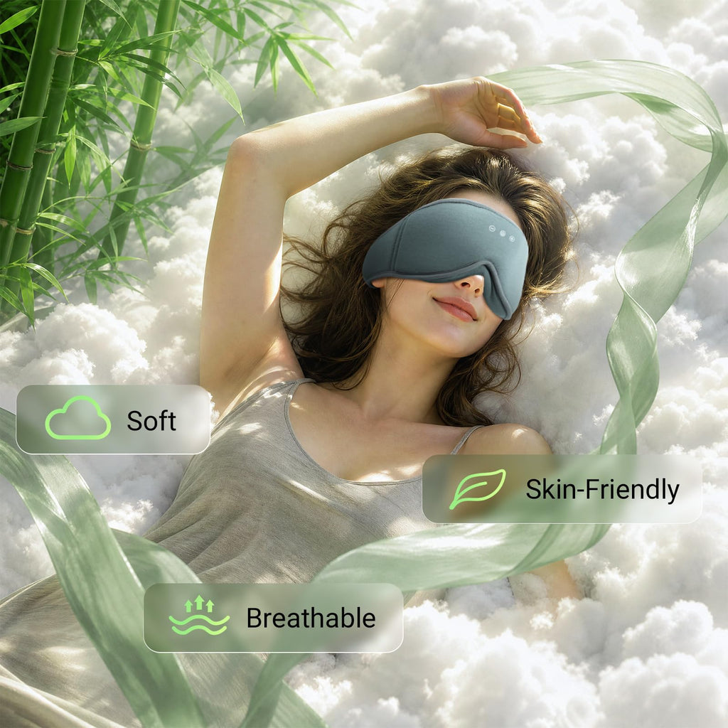 Bamboo Cotton Sleep Mask with Bluetooth Headphones T780737