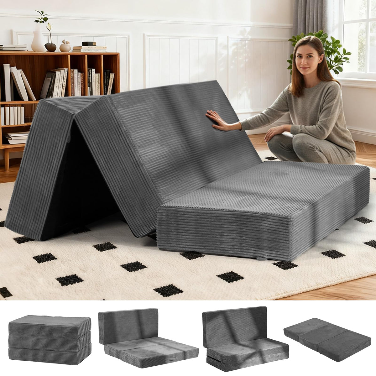 6-Inch Tri-Fold Foldable Mattress R32426