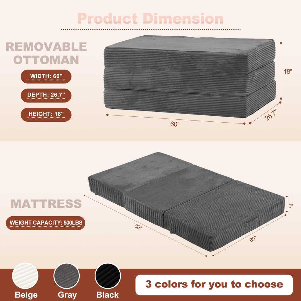 6-Inch Tri-Fold Foldable Mattress R32426