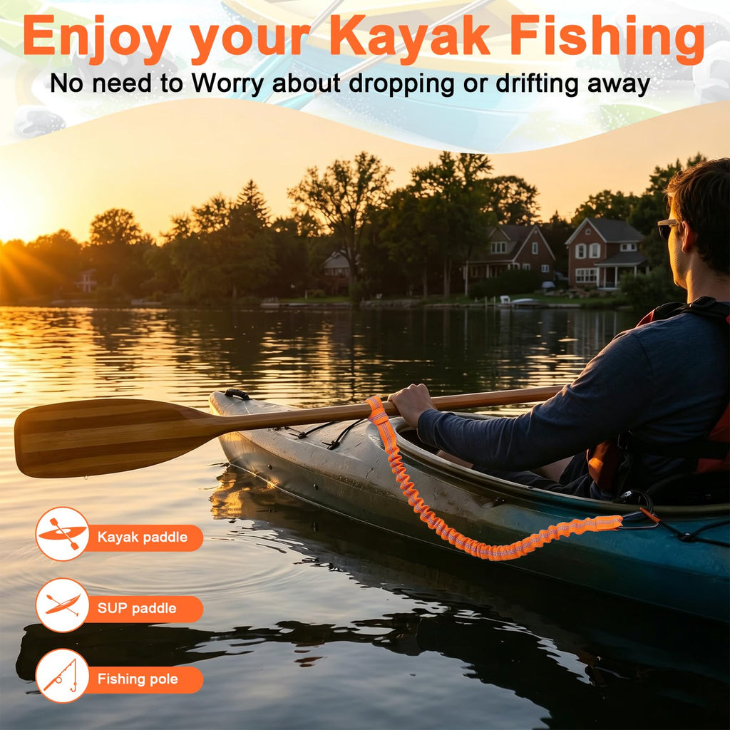 Kayak Paddle Leash with Carabiner H7396