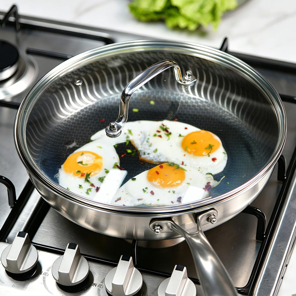 11 IN Glass Lid with Stainless Steel Handle A916872