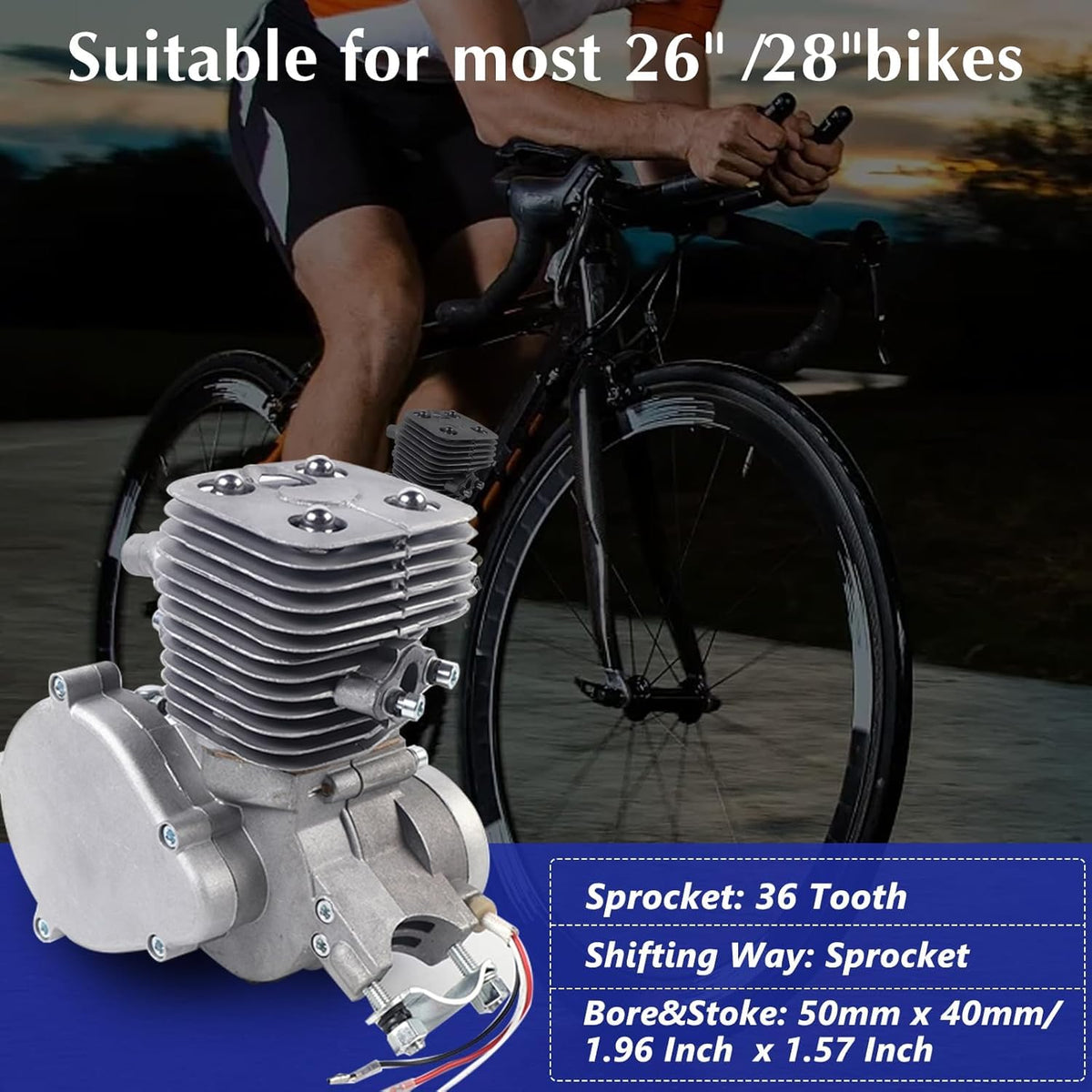 100CC 2 Stroke Air-Cooling Bicycle Engine Kit G176