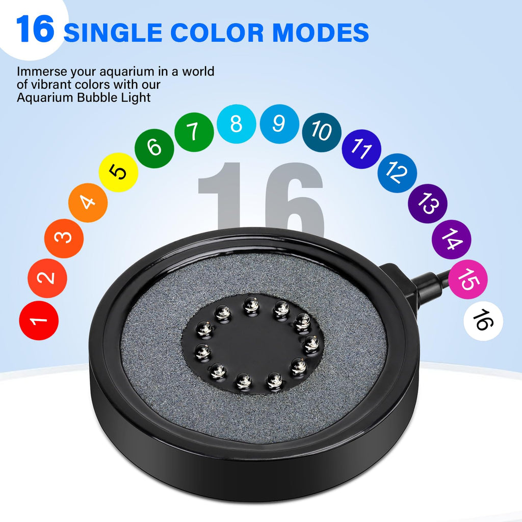 Aquarium Air Bubble Light and Magnetic Glass Clean Brush V75640