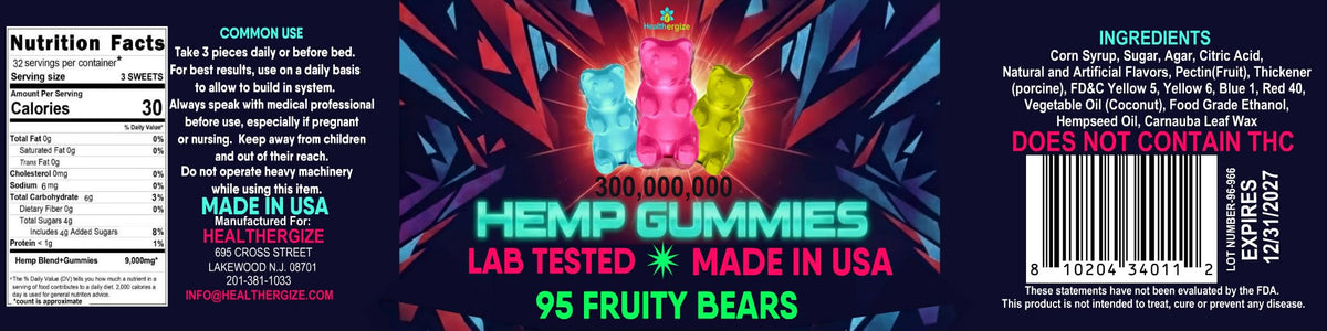 Hemp Gummies 95 Count G488