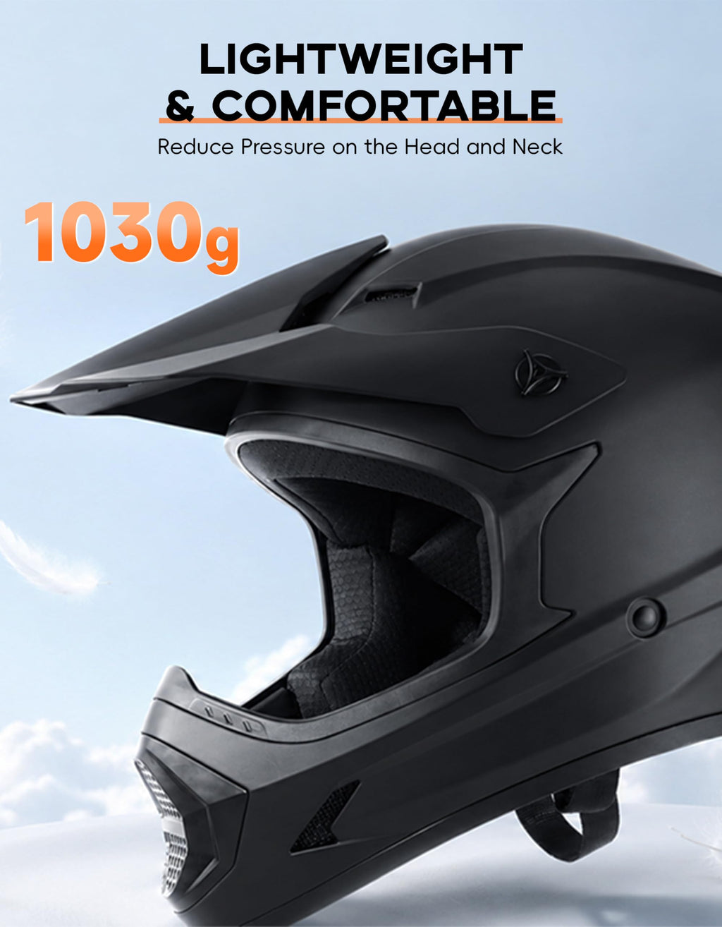 Black Youth Kids Full Face Motocross Helmet X6467