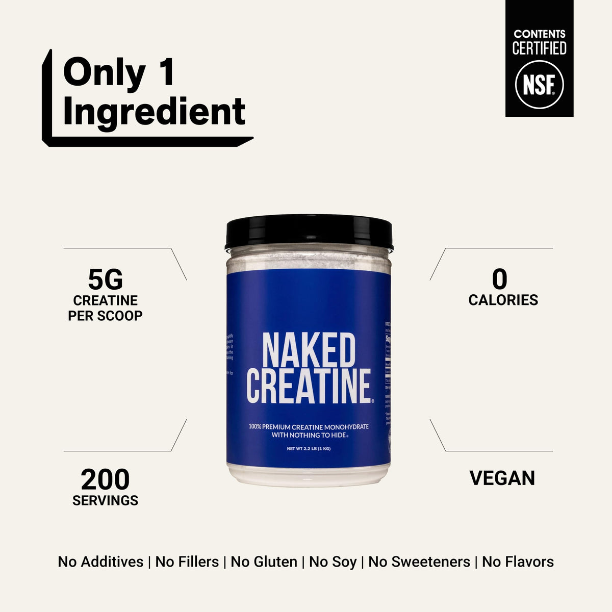 Micronized Creatine Monohydrate 1,000g Vegan Non-GMO P402065