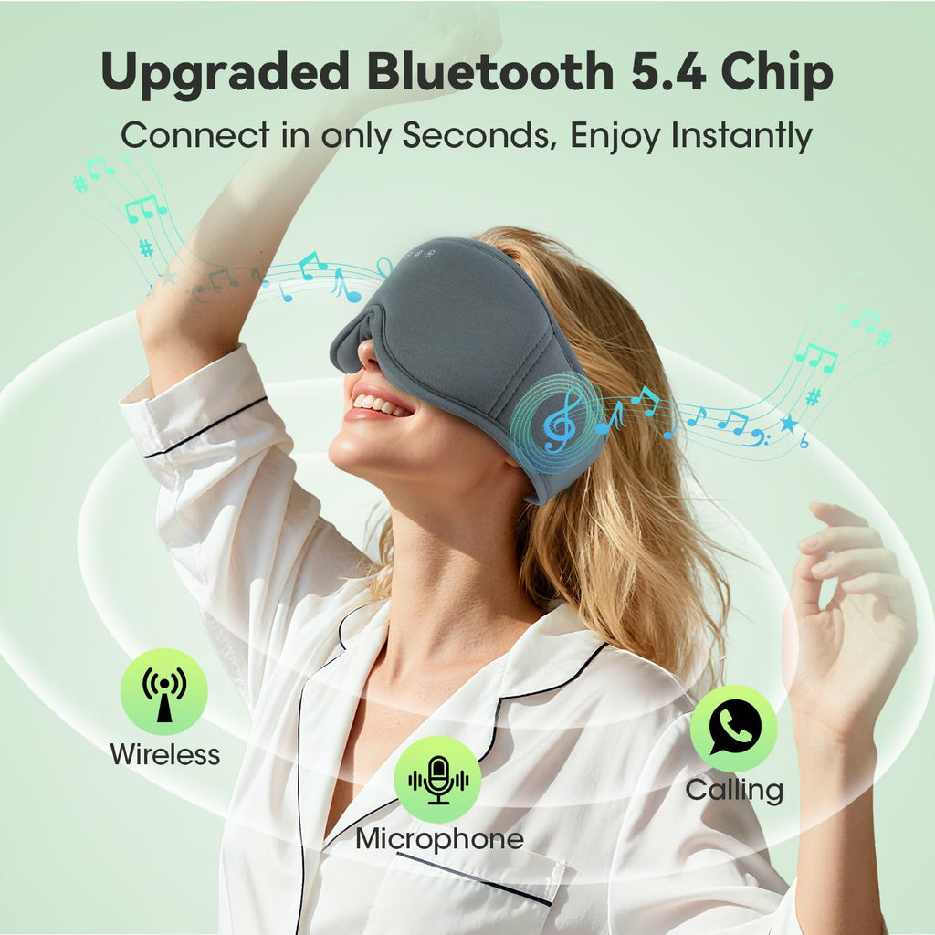 Bamboo Cotton Sleep Mask with Bluetooth Headphones T780737