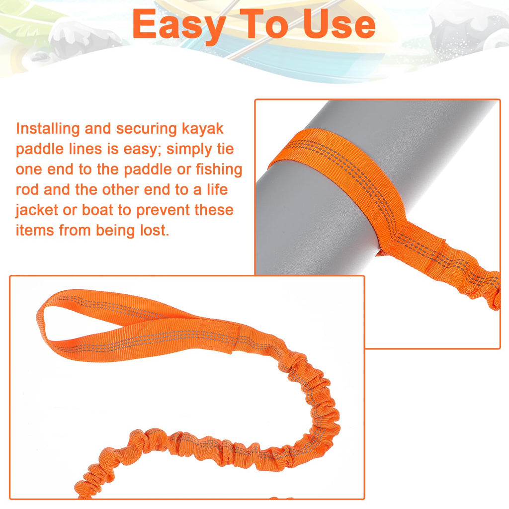 Kayak Paddle Leash with Carabiner H7396