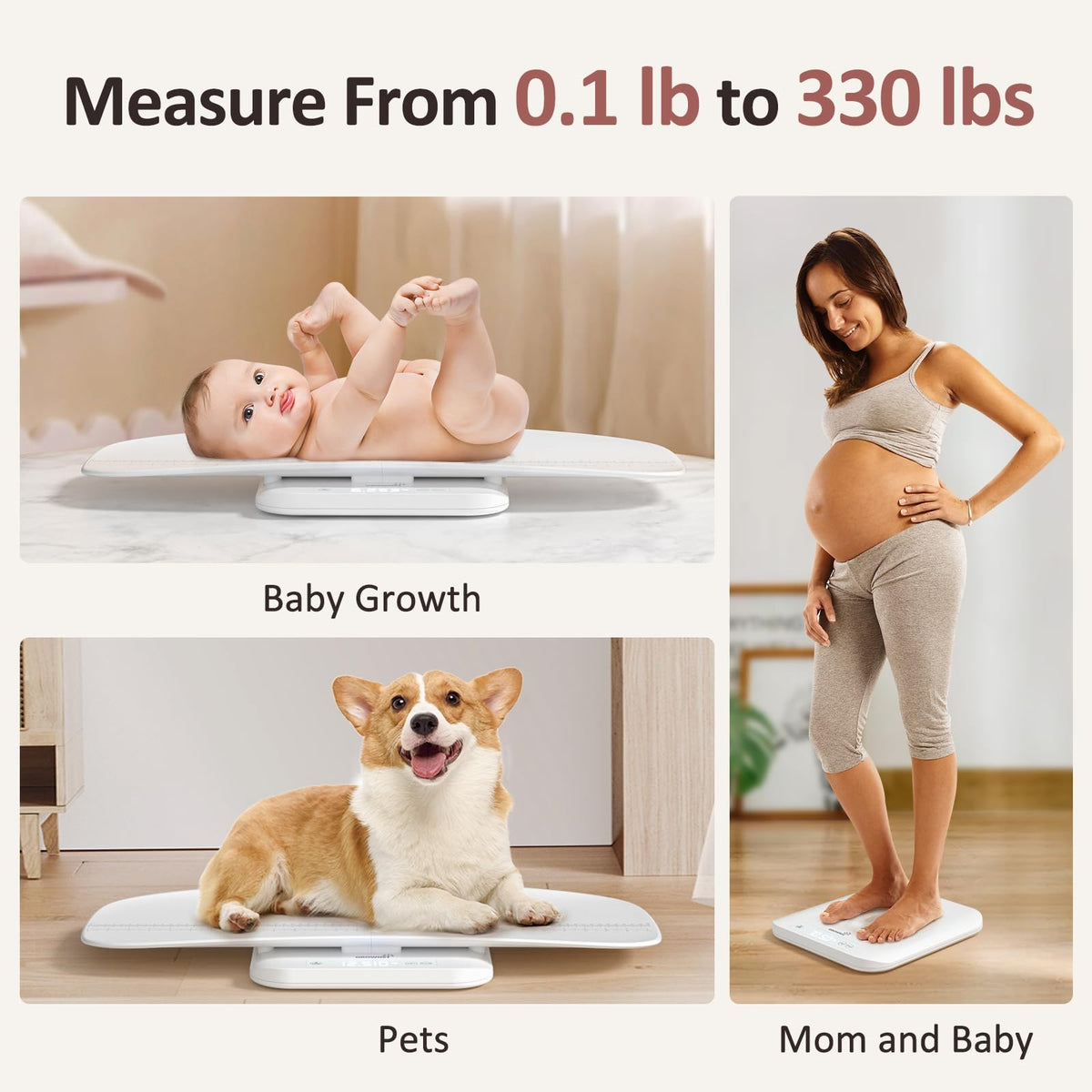 White Digital Baby Scale & Pet Scale K763