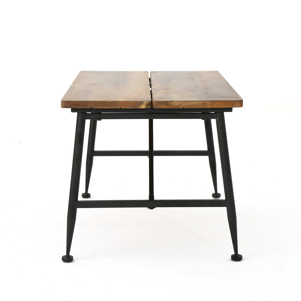 Acacia Wood Coffee Table with Iron Accents O12998