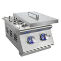 Double Grilling Side Burners 304 Stainless Steel 2 * 15,000BTU X6051