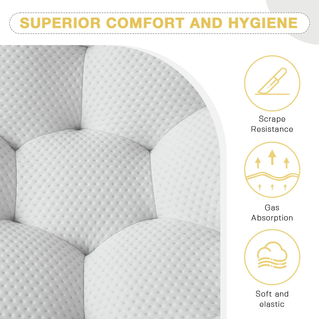 Light Gray Curved Upholstered Sofa Z9060