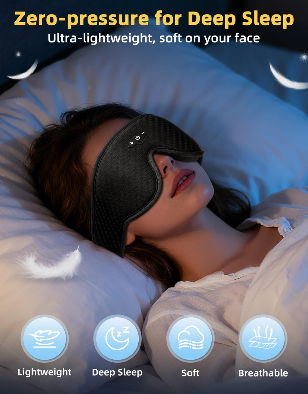 Adjustable Sleep Mask with Bluetooth Headphones X2783