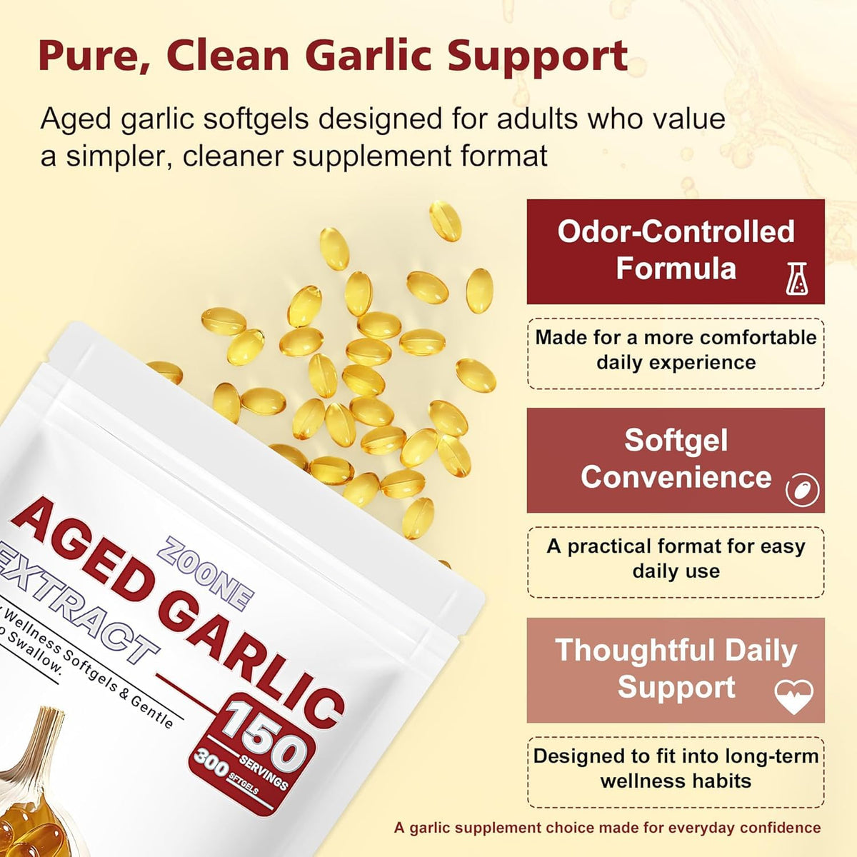 Odorless Garlic Extract 500 mg Softgels T69529